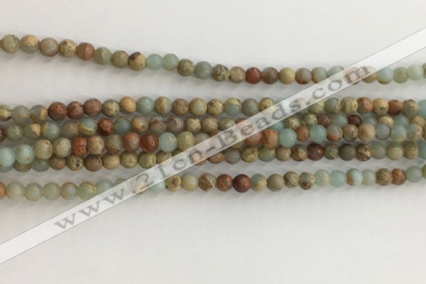 CNS700 15.5 inches 4mm round serpentine jasper beads wholesale