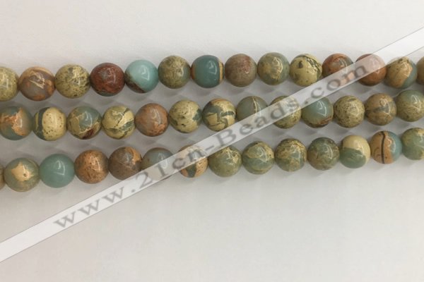 CNS702 15.5 inches 8mm round serpentine jasper beads wholesale