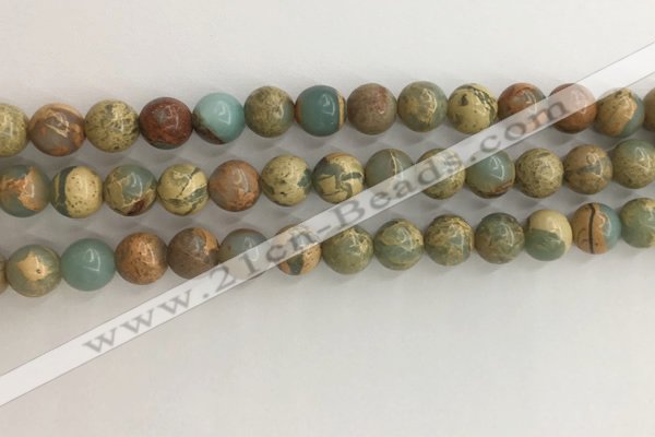 CNS702 15.5 inches 8mm round serpentine jasper beads wholesale