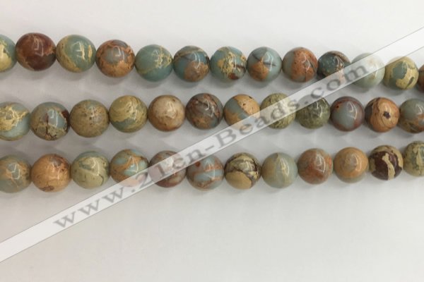 CNS703 15.5 inches 10mm round serpentine jasper beads wholesale