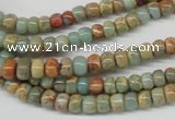 CNS71 15.5 inches 4*6mm rondelle natural serpentine jasper beads