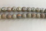 CNS710 15.5 inches 12mm round matte serpentine jasper beads