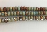 CNS715 15.5 inches 6*10mm rondelle serpentine jasper beads wholesale