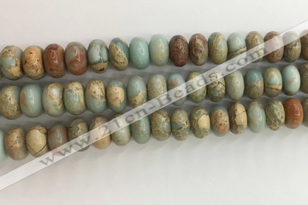 CNS716 15.5 inches 7*12mm rondelle serpentine jasper beads wholesale