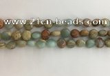 CNS719 15.5 inches 8mm flat round serpentine jasper beads wholesale