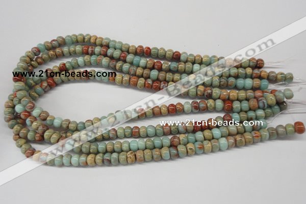 CNS72 15.5 inches 5*8mm rondelle natural serpentine jasper beads