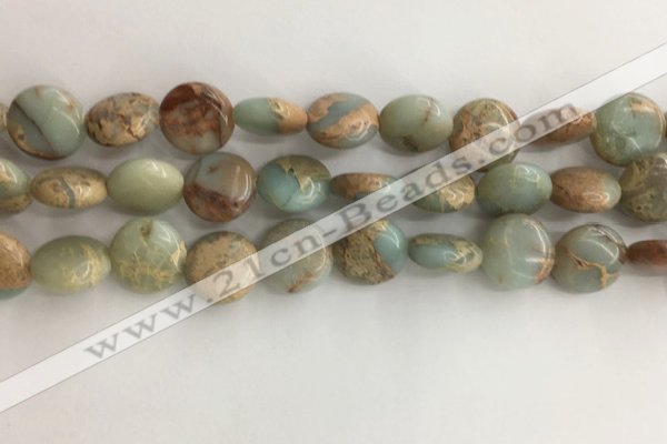 CNS721 15.5 inches 12mm flat round serpentine jasper beads wholesale