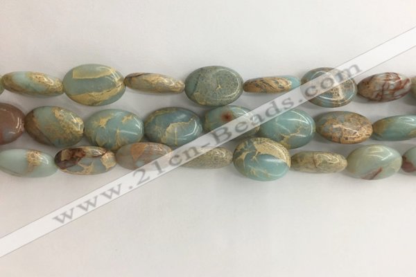 CNS725 15.5 inches 12*16mm oval serpentine jasper beads wholesale