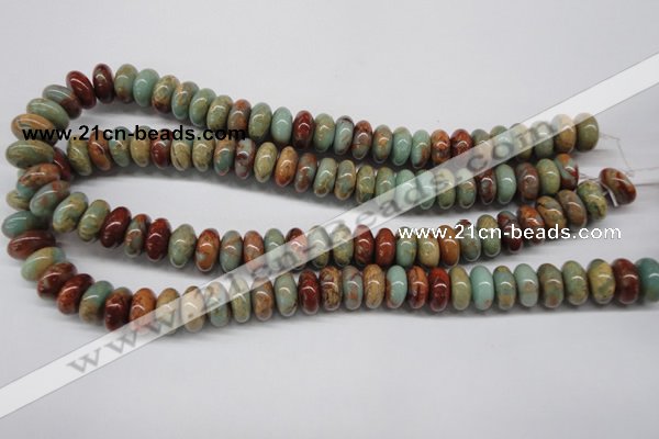 CNS75 15.5 inches 7*14mm rondelle natural serpentine jasper beads