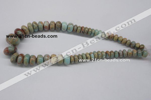 CNS78 5*10mm - 14*20mm rondelle natural serpentine jasper beads