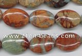 CNS92 15.5 inches 13*18mm oval natural serpentine jasper beads