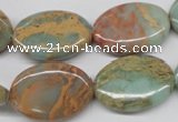 CNS94 15.5 inches 18*25mm oval natural serpentine jasper beads