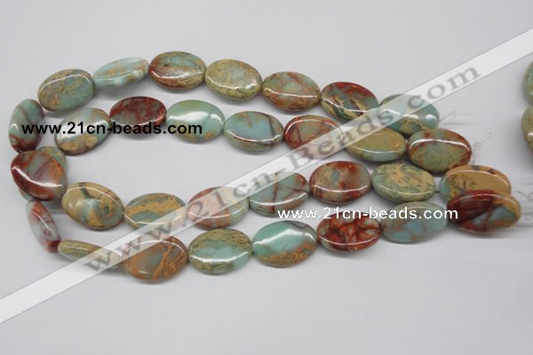 CNS94 15.5 inches 18*25mm oval natural serpentine jasper beads