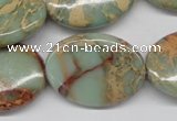 CNS96 15.5 inches 22*30mm oval natural serpentine jasper beads