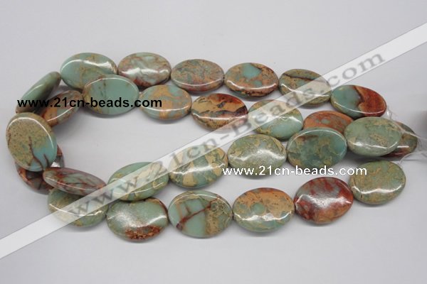 CNS96 15.5 inches 22*30mm oval natural serpentine jasper beads