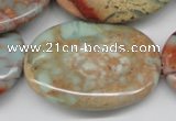 CNS97 15.5 inches 30*40mm oval natural serpentine jasper beads