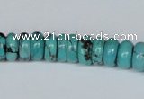 CNT10 16 inches 4*10mm rondelle natural turquoise beads wholesale