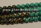 CNT102 15.5 inches 5.5mm - 6mm round natural turquoise beads wholesale