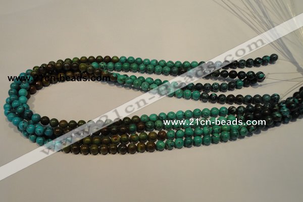 CNT102 15.5 inches 5.5mm - 6mm round natural turquoise beads wholesale