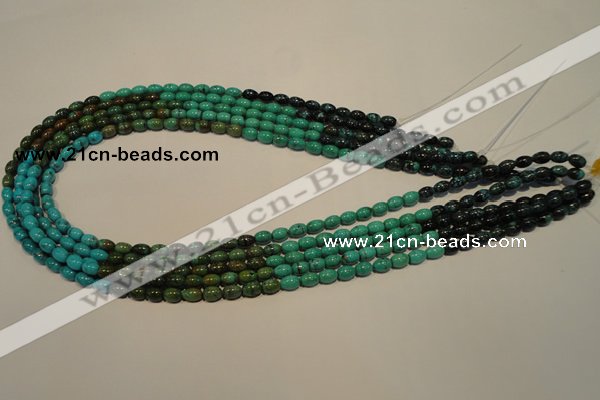 CNT116 15.5 inches 4*6mm rice natural turquoise beads wholesale