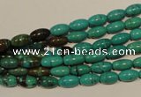 CNT117 15.5 inches 4*8mm rice natural turquoise beads wholesale