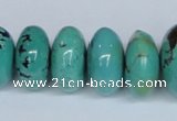 CNT12 16 inches multi-size rondelle natural turquoise beads wholesale