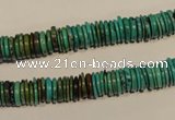 CNT138 15.5 inches 1.5*7.5mm disk natural turquoise beads