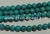 CNT146 15.5 inches 6mm round natural turquoise beads wholesale