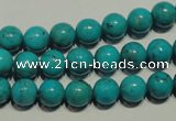 CNT147 15.5 inches 8mm round natural turquoise beads wholesale