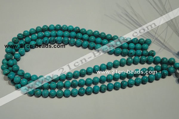 CNT147 15.5 inches 8mm round natural turquoise beads wholesale