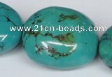 CNT16 16 inches 26-35mm nugget natural turquoise beads wholesale