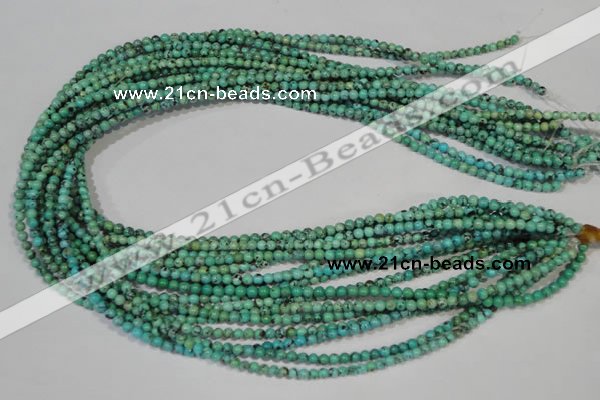 CNT201 15.5 inches 3mm round natural turquoise beads wholesale