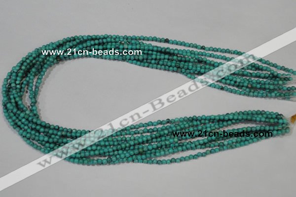 CNT202 15.5 inches 3mm round natural turquoise beads wholesale