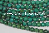 CNT204 15.5 inches 4.5mm round natural turquoise beads wholesale