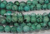 CNT206 15.5 inches 6mm round natural turquoise beads wholesale