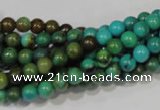 CNT207 15.5 inches 6mm round natural turquoise beads wholesale