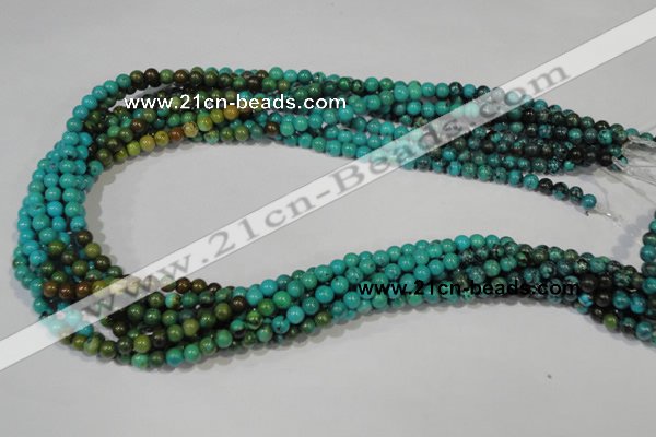 CNT207 15.5 inches 6mm round natural turquoise beads wholesale