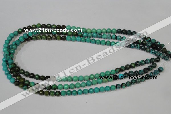 CNT208 15.5 inches 6mm round natural turquoise beads wholesale
