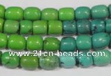 CNT210 15.5 inches 7*5mm – 7*9mm drum natural turquoise beads wholesale