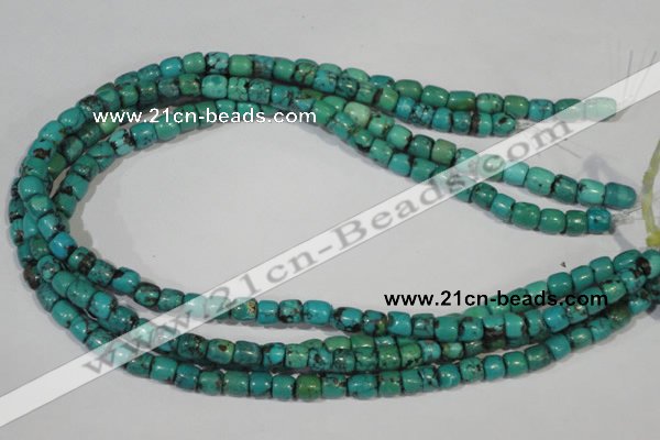 CNT212 15.5 inches 7*4mm – 7*6mm drum natural turquoise beads wholesale