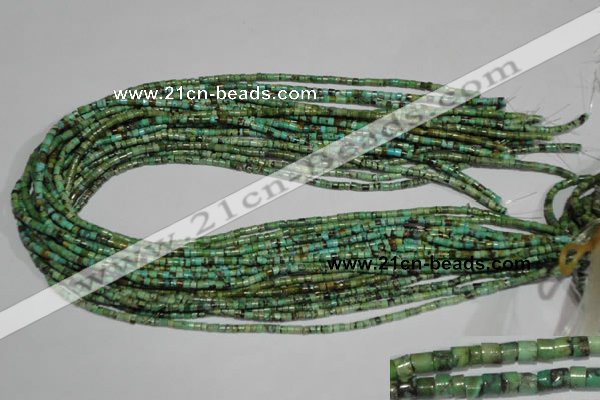 CNT215 15.5 inches 2.5*3mm heishi natural turquoise beads wholesale