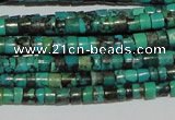 CNT217 15.5 inches 2.5*3mm heishi natural turquoise beads wholesale