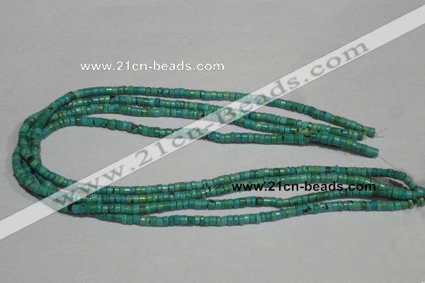 CNT218 15.5 inches 3.5*4.5mm heishi natural turquoise beads wholesale