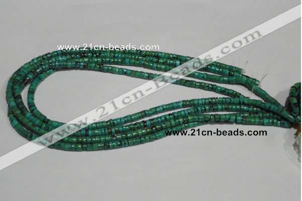 CNT219 15.5 inches 3*4mm – 4*5mm heishi natural turquoise beads