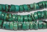 CNT221 15.5 inches 3*8mm – 5*10mm heishi natural turquoise beads