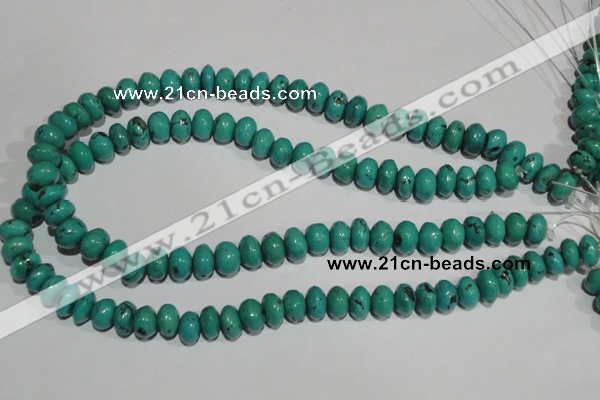 CNT225 15.5 inches 8*12mm rondelle natural turquoise beads wholesale