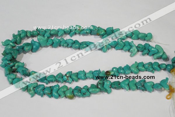 CNT232 15.5 inches 10*16mm animal natural turquoise beads wholesale