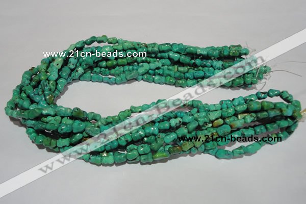 CNT234 15.5 inches 6*9mm bone natural turquoise beads wholesale