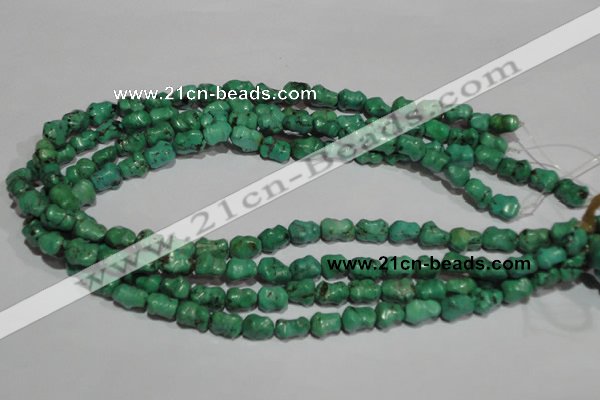 CNT235 15.5 inches 8*10mm bone natural turquoise beads wholesale