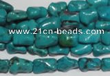 CNT237 15.5 inches 7*10mm bone natural turquoise beads wholesale